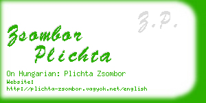 zsombor plichta business card